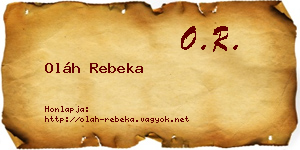 Oláh Rebeka névjegykártya