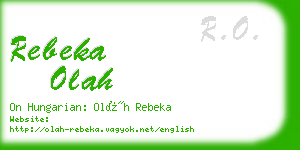 rebeka olah business card